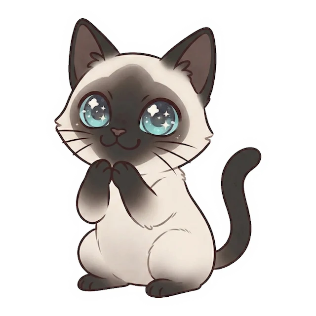 AI-generated custom cat sticker in a different pose (example 2)