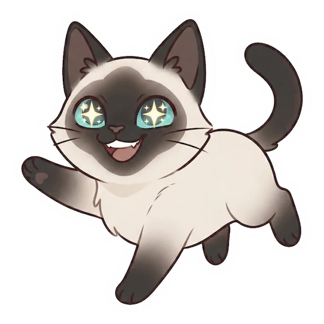 AI-generated custom cat sticker in a different pose (example 3)