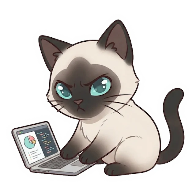 AI-generated custom cat sticker in a different pose (example 6)